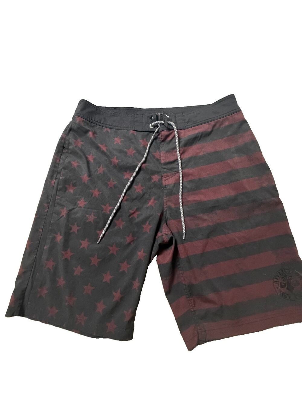 Men’s Size 34 Affliction Board Shorts Swimwear Stars And Stripes (AM13)